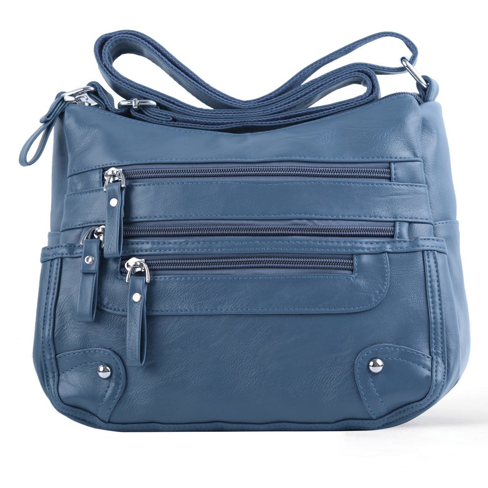 Medium Sized Crossbody Satchel with Multiple Pockets for Everyday Use